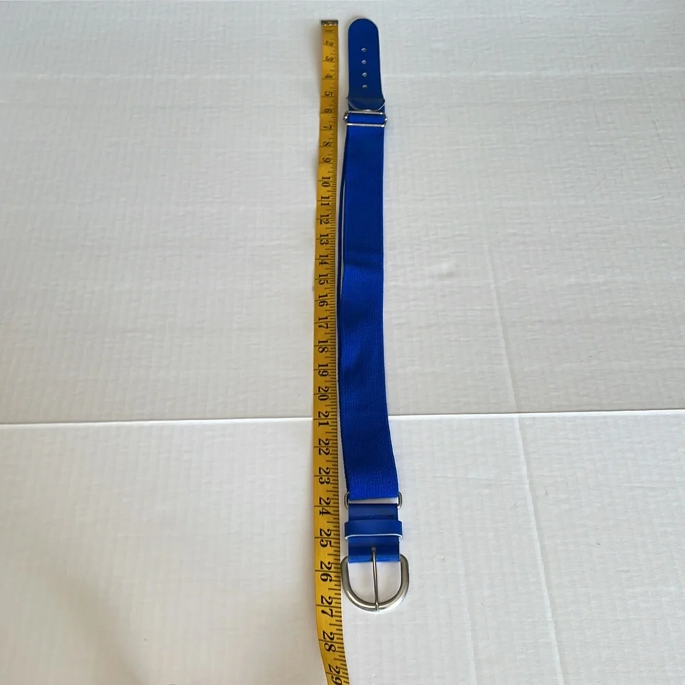 Youth baseball royal blue elastic belt
